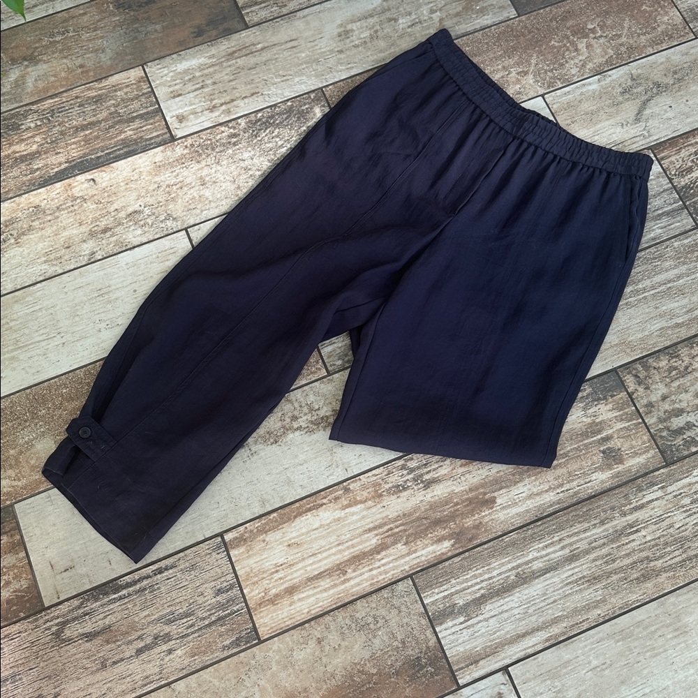 Zara Cropped Navy Pants - Picture 10 of 11